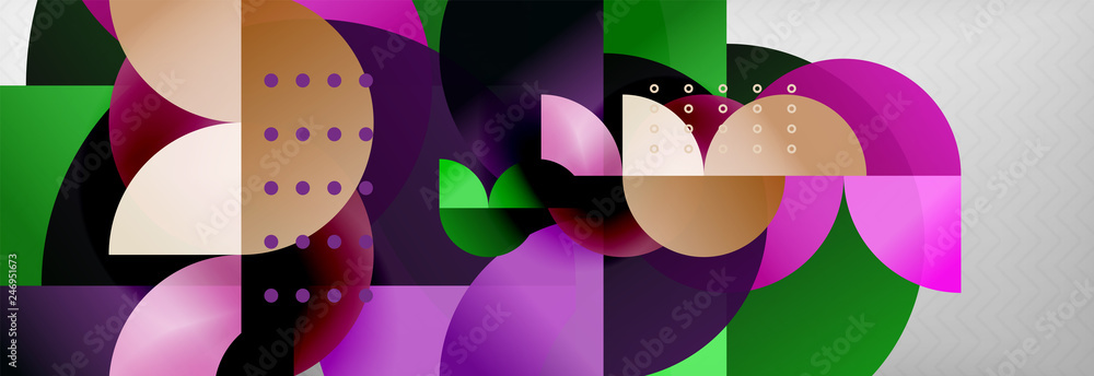 Circle composition abstract background