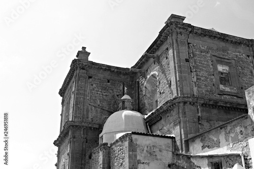 Italy, Siciluy: Detail of Mother Church in Sambuca.