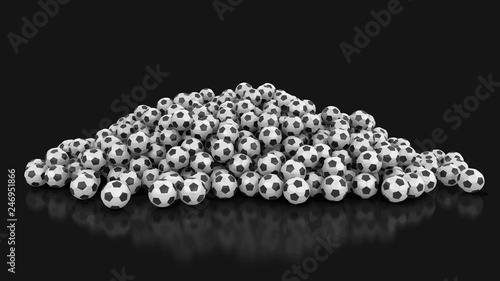 Pile of Soccer footballs