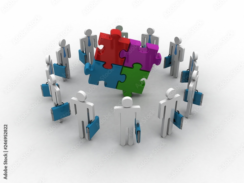 3d illustration Business Network 3d illustration Business Network