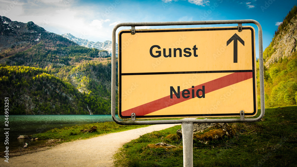 Obraz premium Schild 379 - Gunst