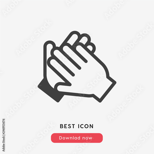applause icon. applause vector symbol. Linear style sign for mobile concept and web design. applause symbol illustration. Pixel vector graphics - Vector	