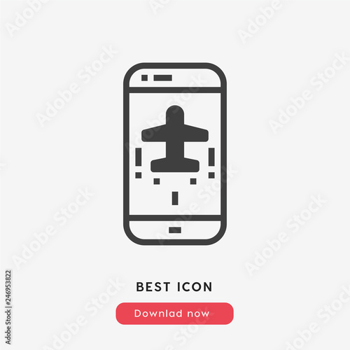 online buying ticket icon vector