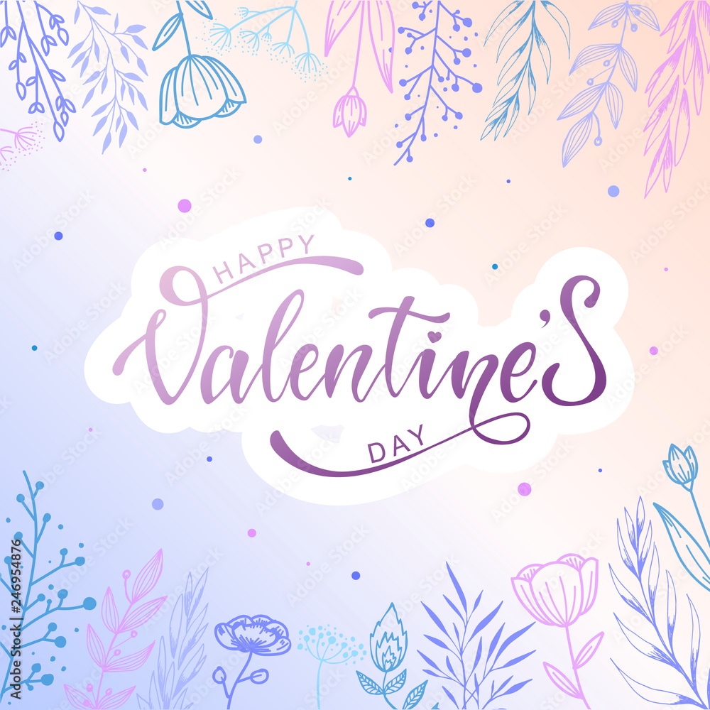happy Valentine's day greeting card design