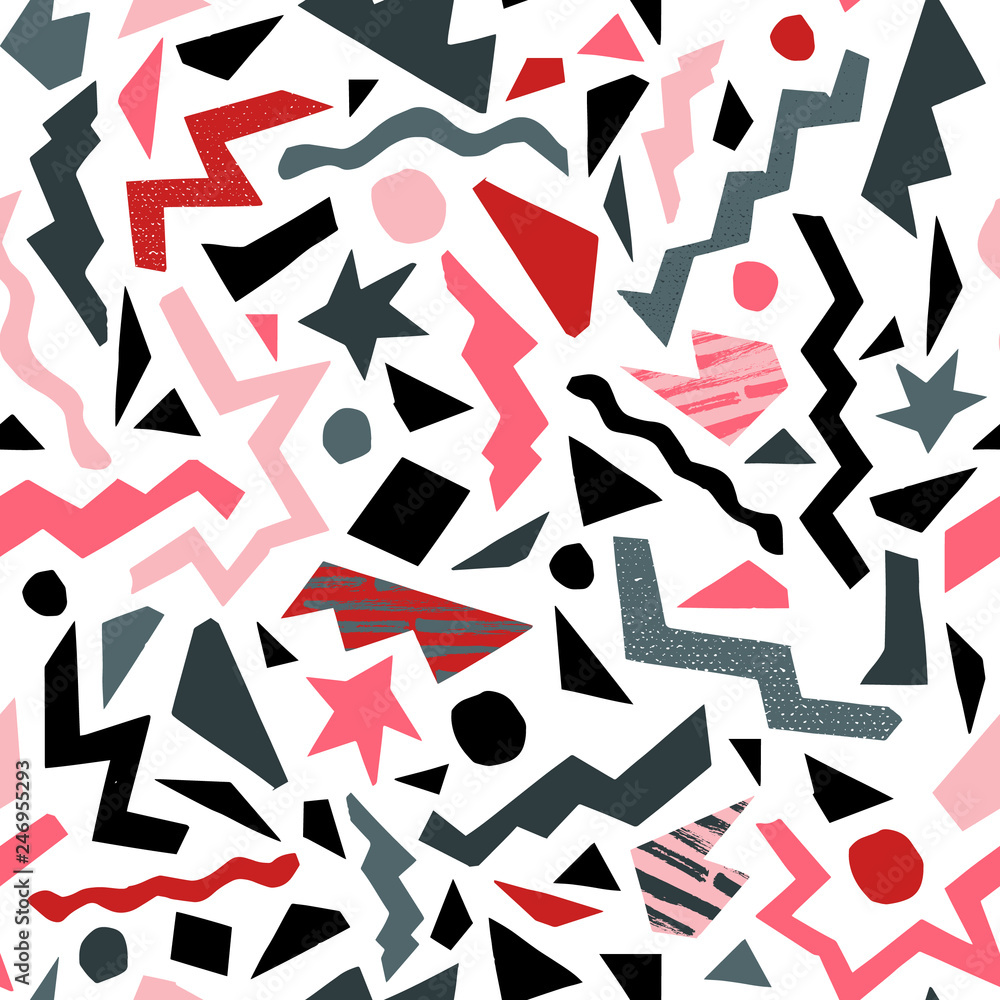 Obraz premium seamless pattern from paper cutouts