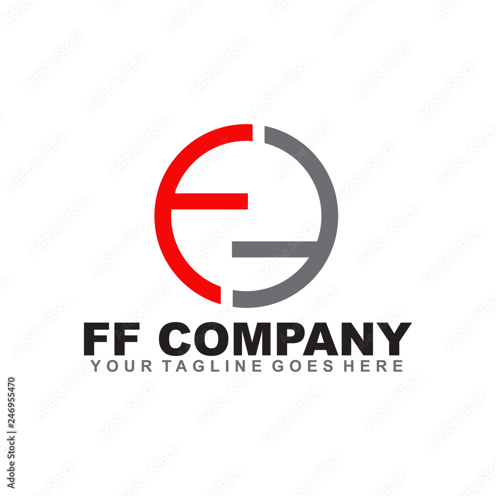 FF letter logo design vector template FF letter logo design vector template