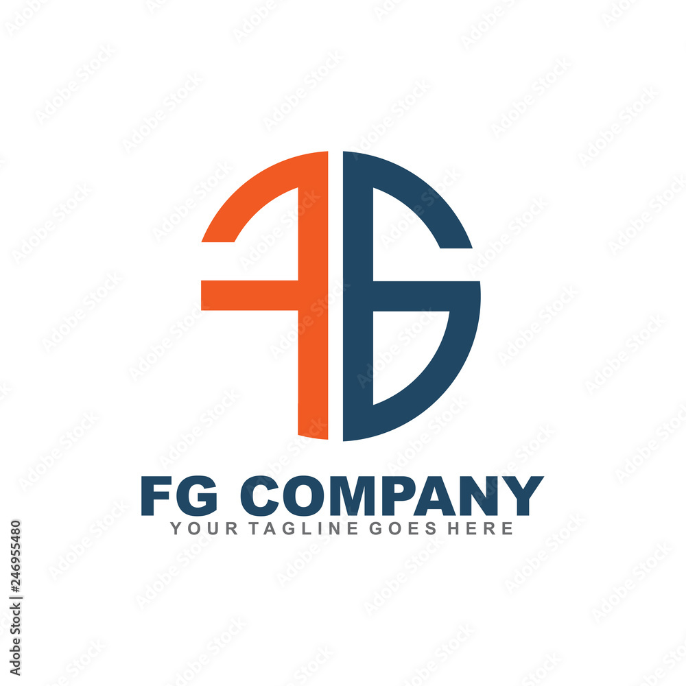 FG letter logo design vector template FG letter logo design vector template