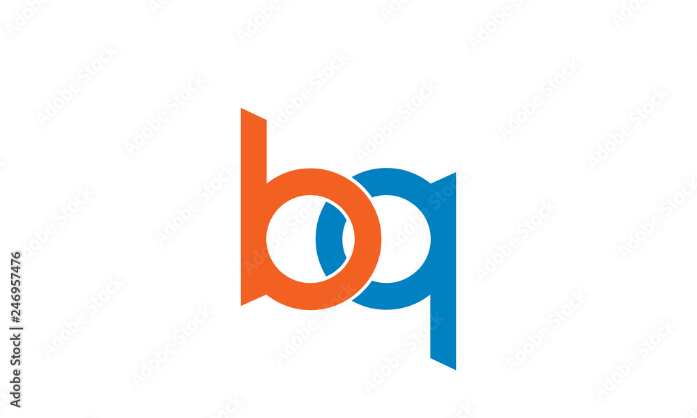 B and Q letter vector B and Q letter vector