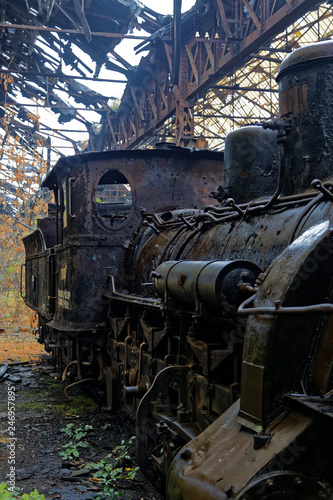 Abandoned locomotive park