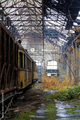 Abandoned locomotive park