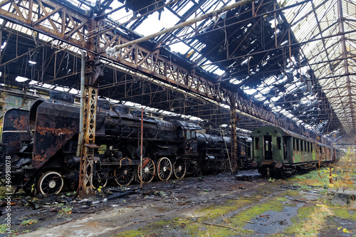 Abandoned locomotive park