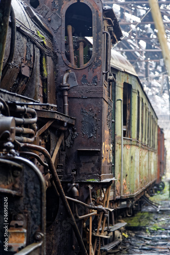 Vintage locomotive in Hungary