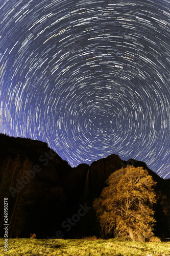 Startrail at Yosemite National Park