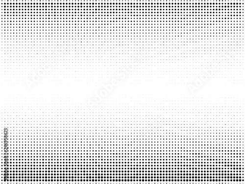 Halftone gradient pattern. Abstract halftone dots background. Monochrome dots pattern. Grunge texture. Pop Art, Comic small dots. Vector design for presentation, business cards, report, flyer, cover