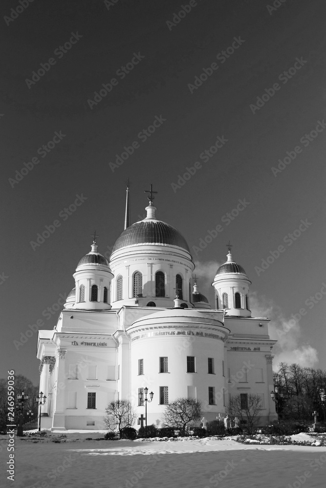 Old Orthodox Church in the snow