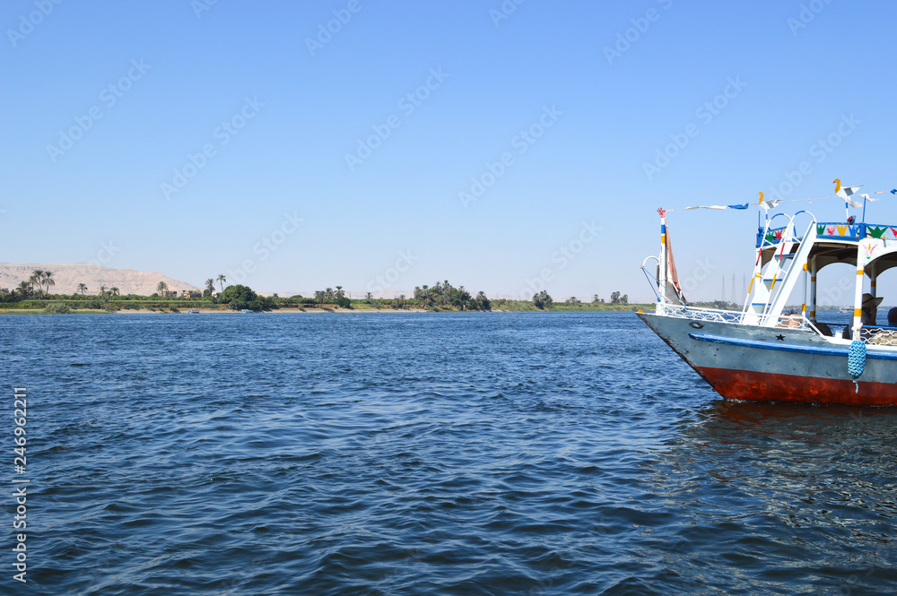 pleasure boat in Egypt sailing the Nile River