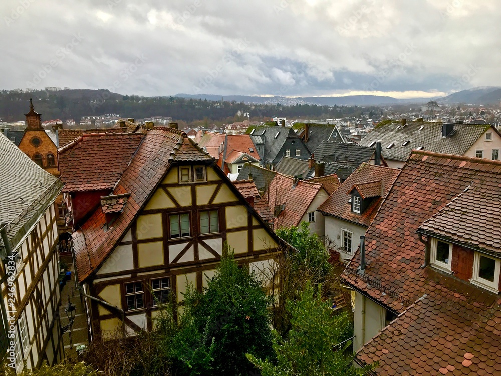 Marburg an der Lahn von oben (Hessen) Marburg an der Lahn von oben (Hessen)