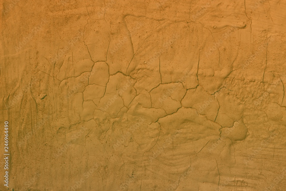 Fototapeta premium red aged weathered broken plaster texture - cute abstract photo background