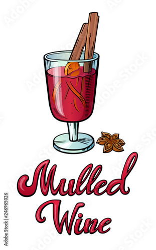 Mulled wine handwritten lettering