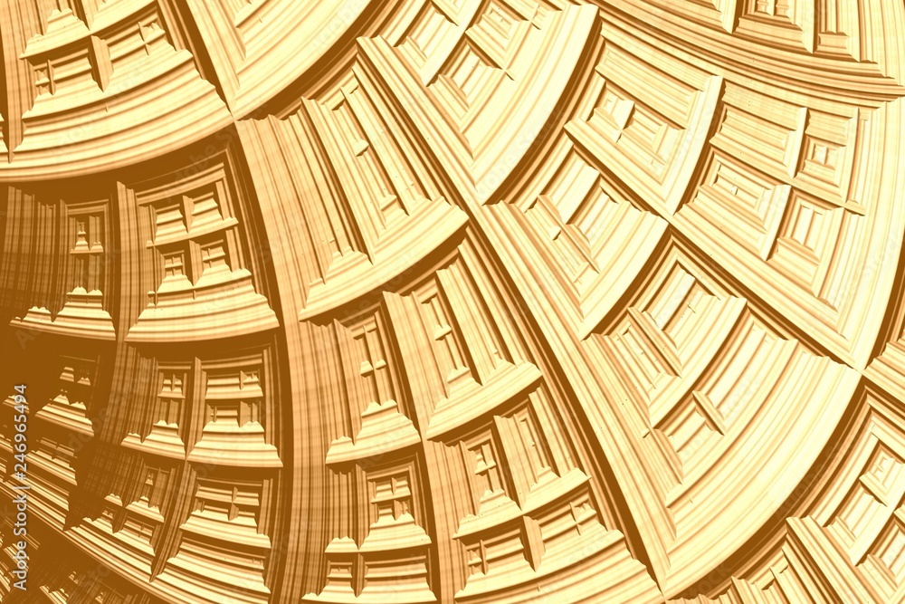 Obraz premium Golden futuristic windows background texture