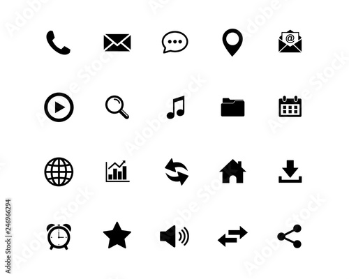 Web icon set. Set of web icon symbol vector