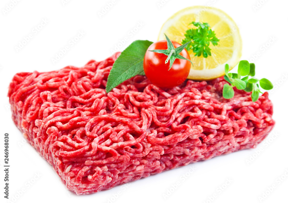 Raw meat  hash  minced meat and spices