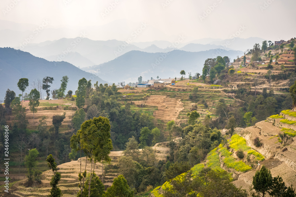 Terraced hillsides in Nepal