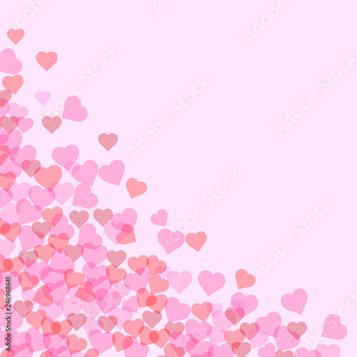 Colored Heart Illustration valentine's day card elegant festive vector with space for text. Symbols of tenderness and love © Len0r