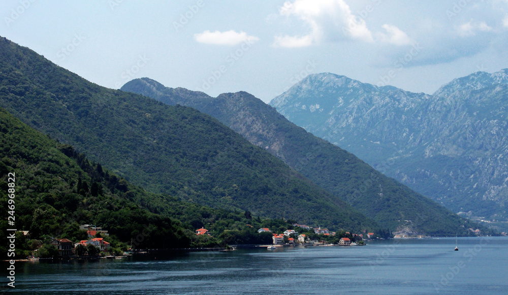 holiday vacation on a cruise ship in the bay of kotor