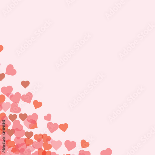 Colored Heart Illustration valentine's day card elegant festive vector with space for text. Symbols of tenderness and love