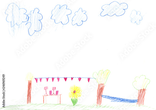 Ein Erholungsort im Garten