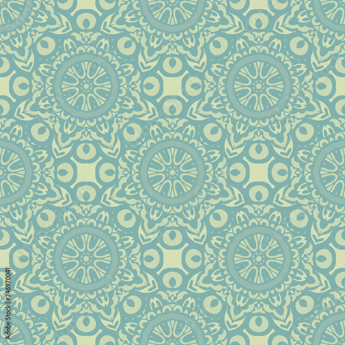 Seamless vector floral wallpaper pattern. Floral ornament on background.