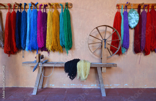 Colorful Dyes From Teotitlan del Valle, Oaxaca  photo