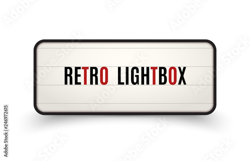 Retro lightbox billboard vintage frame. Vintage banner light box. Cinema or show signboard decoration advertise