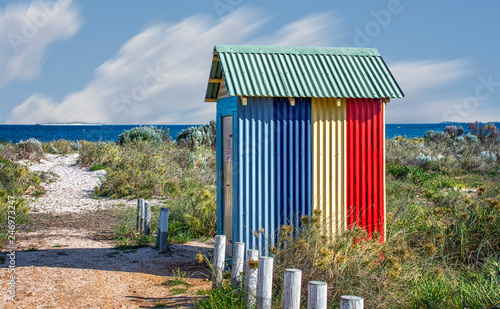 Change shed  at the  beach  in Jurien Bay western Australia  photo