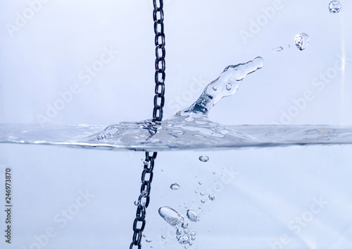 Chain Splashing into Water