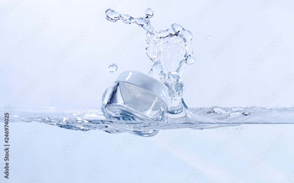 Empty Container Splashing into Water Empty Container Splashing into Water