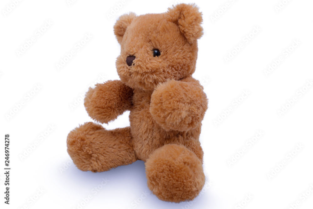 Fototapeta premium Teddy Bear lift , teddy bear isolated on white background