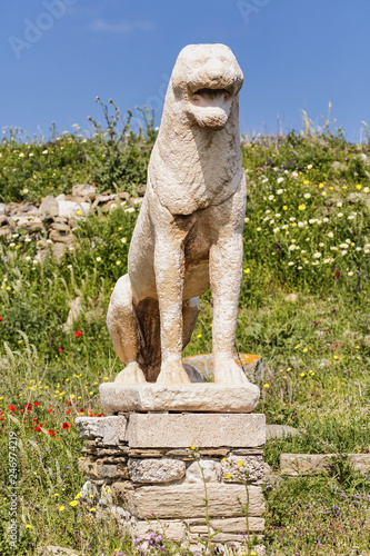 Lion statue on Delos island