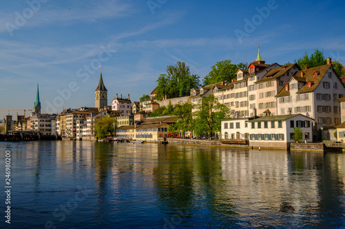 Panorama of the historic center of Zurich