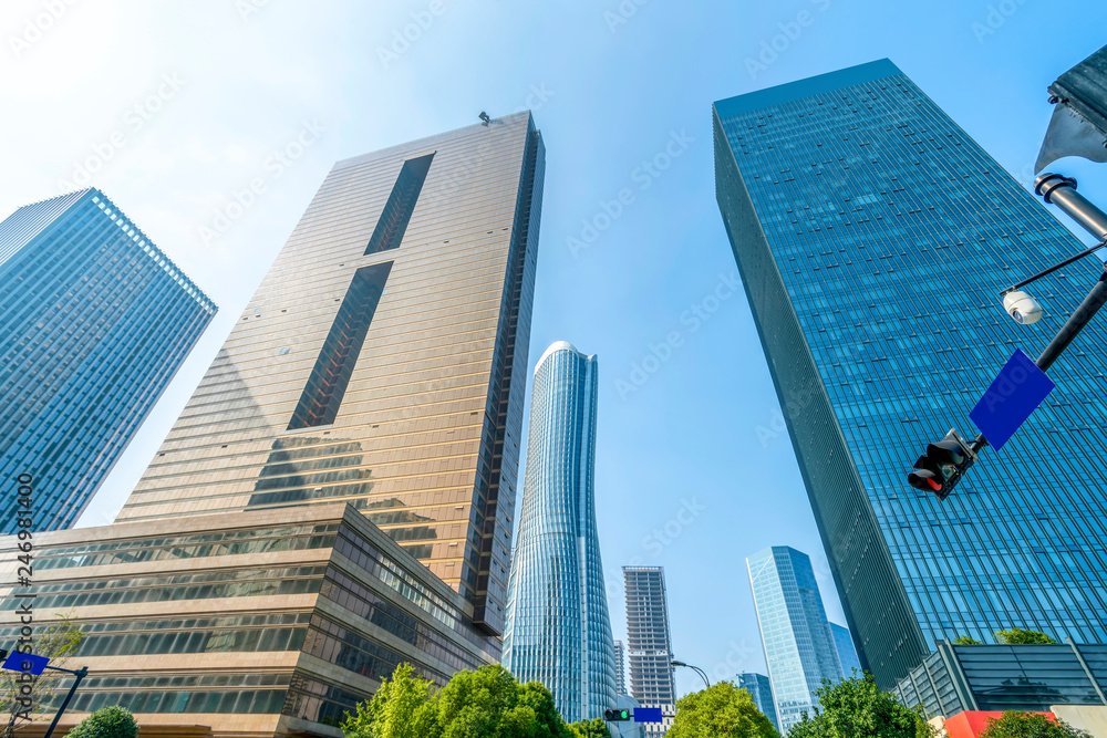 Skyscrapers in Lujiazui Financial District, Shanghai.. Skyscrapers in Lujiazui Financial District, Shanghai..