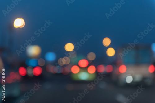 blur image of traffic jam