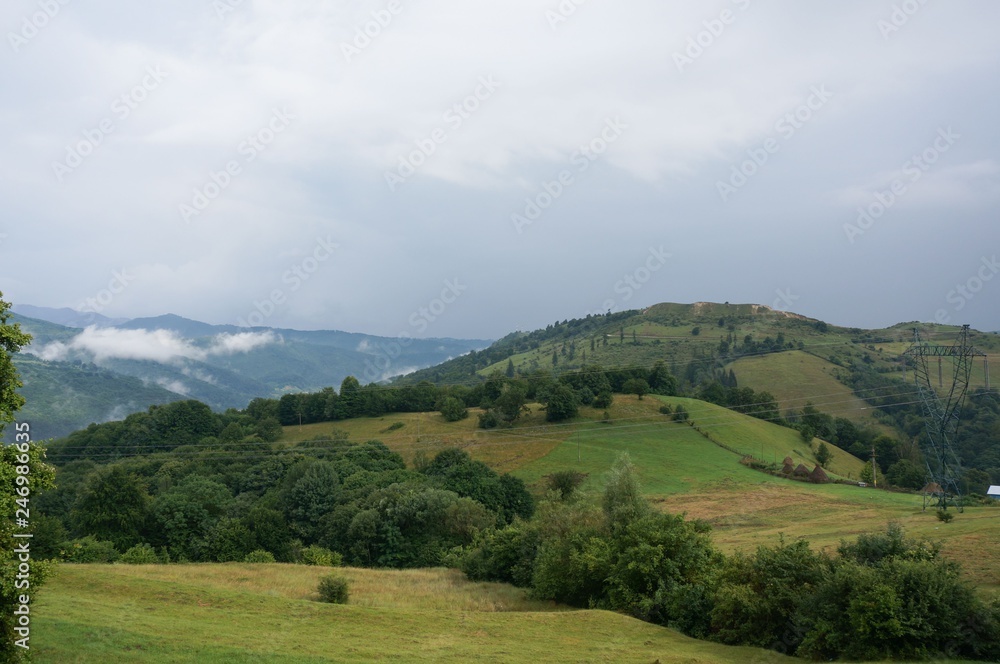 Balkan mountains landscape in Romania