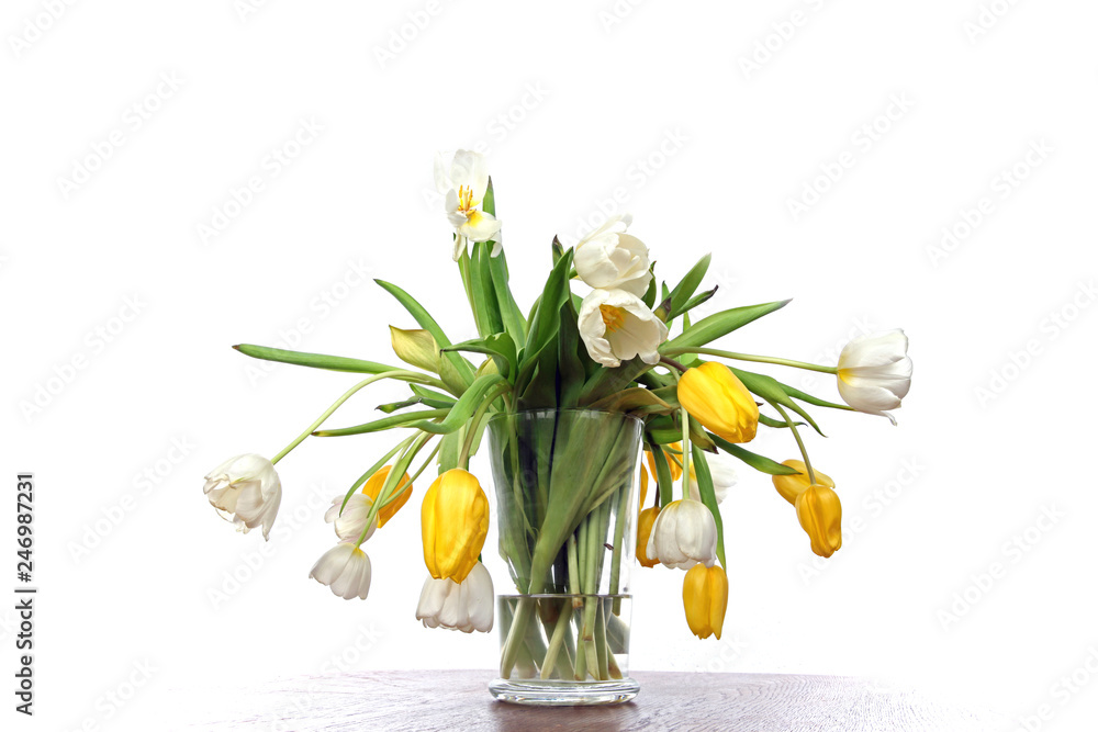 Verwelkte Tulpen in der Vase Stock Photo | Adobe Stock