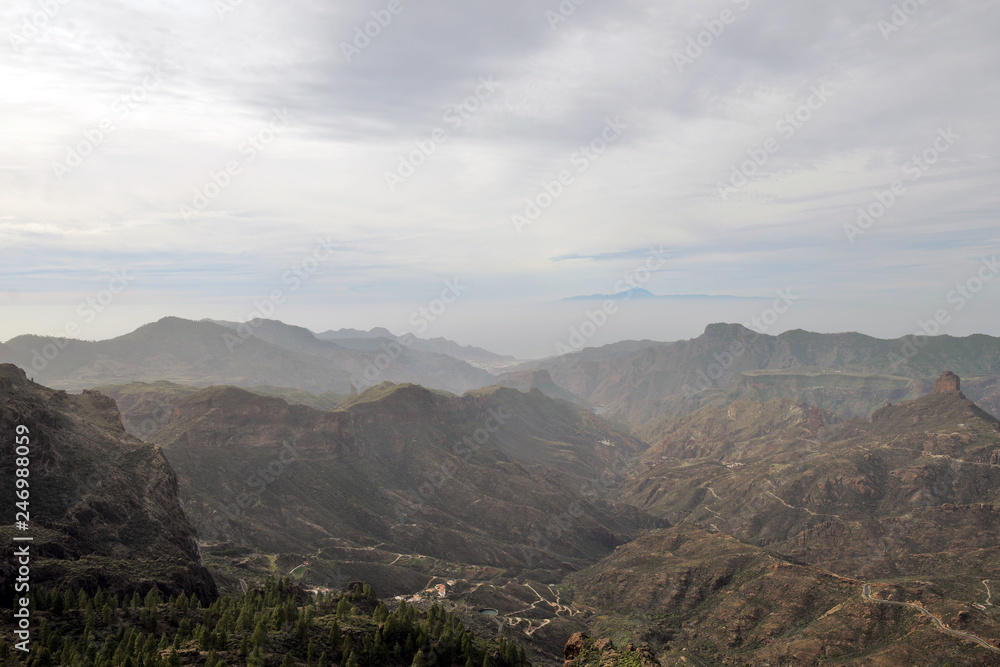 Naklejka premium caldera de tejeda
