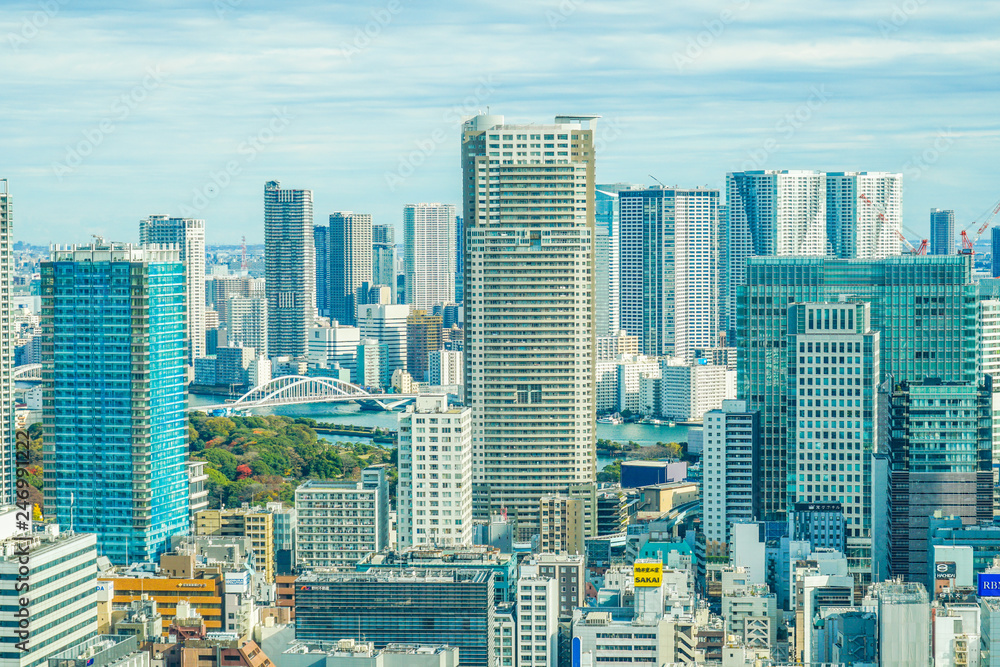 東京タワー展望台から見える東京の街並み