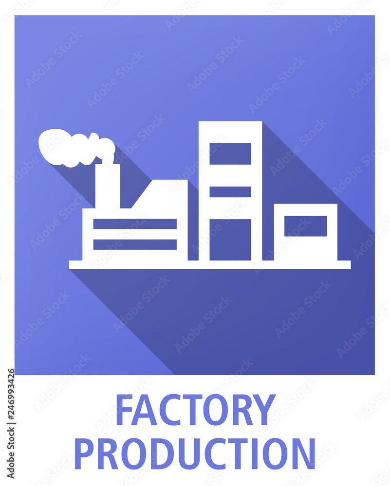 Naklejka premium FACTORY PRODUCTION ICON CONCEPT