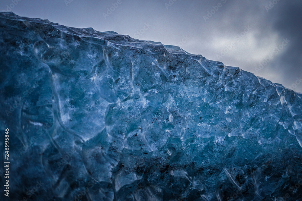 氷の洞窟の氷壁 アイスランド ヴァトナヨークトル氷河 Foto De Stock Adobe Stock