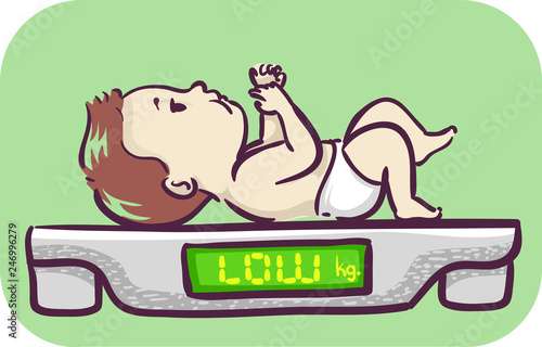 Baby Low Gain Weight Illustration