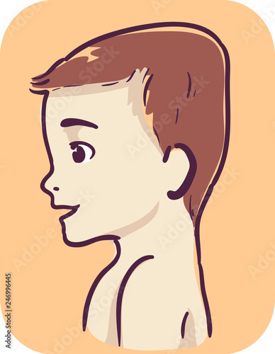 Kid Boy Symptom Flatness In The Back Of The Head